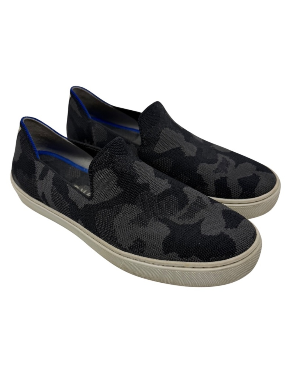 Rothy's The Original Slip On Sneaker Gray Camo Knit Shoes